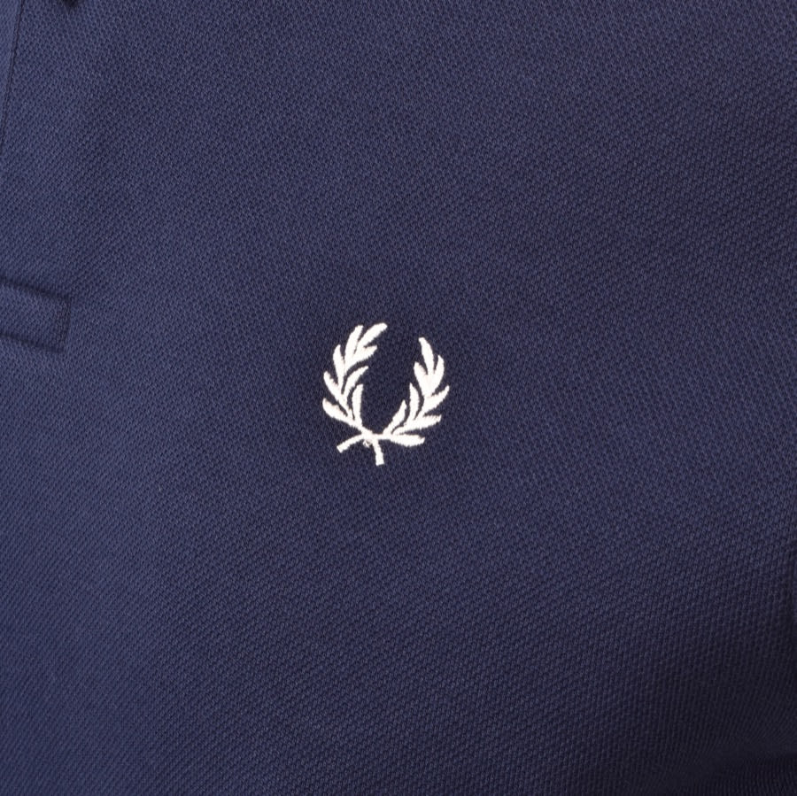 Alternative Image for ProductFred Perry Fleeceback Long Sleeve Polo Navy3
